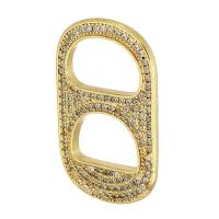 Cubic Zirconia Micro Pave Brass Pendant gold color plated fashion jewelry & DIY & micro pave cubic zirconia & for woman golden Approx 13mm Sold By Lot
