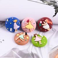 Mobile Phone DIY Decoration, Resin, Girl, stoving varnish, more colors for choice, 19mm, Approx 100PCs/Bag, Sold By Bag