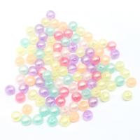 Harpiks smykker Perler, Resin, Runde, du kan DIY, blandede farver, 8mm, Ca. 100pc'er/Bag, Solgt af Bag