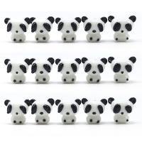 Tier Lampwork Perlen, Panda, DIY, weiß und schwarz, 15x16x15mm, verkauft von PC
