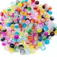 Acrylic Jewelry Beads, Round, DIY & different size for choice & ice flake, mixed colors, Approx 50PCs/Bag, Sold By Bag