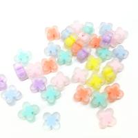 collier en perle acrylique , Trèfle à quatre feuilles, DIY & givré, plus de couleurs à choisir, 16mm, Environ 100PC/sac, Vendu par sac