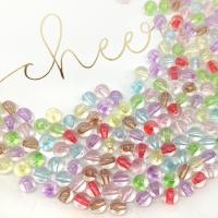 Prozirni akril perle, Krug, možete DIY, više boja za izbor, 6mm, Približno 100računala/Torba, Prodano By Torba