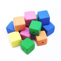 Polymer Clay Beads, Square, DIY, mixed colors, 16mm, Approx 100PCs/Bag, Sold By Bag