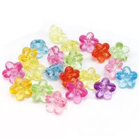 Resin Jewelry Beads, Flower, DIY, mixed colors, 10mm, Approx 50PCs/Bag, Sold By Bag