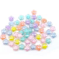 Bead in Bead Acrylic Beads, Flower, DIY & frosted, more colors for choice, 17x17x10mm, Approx 100PCs/Bag, Sold By Bag