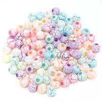 Akril nakit Beads, Krug, pomahnita, možete DIY, miješana boja, 10mm, Približno 50računala/Torba, Prodano By Torba