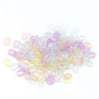 Perline in acrilico trasparenti, DIY, colori misti, 11x15mm, Appross. 100PC/borsa, Venduto da borsa