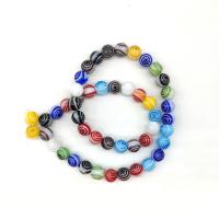 Perles murano faites à la main , chalumeau, Rond, DIY & normes différentes pour le choix, couleurs mélangées, Environ 100PC/sac, Vendu par sac