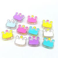 Acrylic Jewelry Beads, Crown, DIY & enamel, more colors for choice, 24x22x8mm, Approx 100PCs/Bag, Sold By Bag