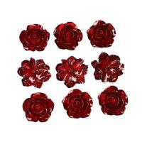 Mobile Phone DIY Decoration Resin Flower red Sold By PC