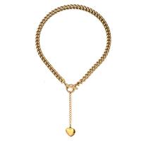 Edelstahl Schmuck Halskette, 304 Edelstahl, Herz, Modeschmuck & für Frau, keine, 8mm,16mm, verkauft von PC