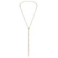 Edelstahl Schmuck Halskette, 304 Edelstahl, mit Kristall, Modeschmuck & für Frau, keine, 2mm, Länge:ca. 39.37 ZollInch, verkauft von PC