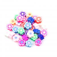 Polymer Clay Beads, petals, printing, DIY, more colors for choice, 10x10mm, 100PCs/Bag, Sold By Bag