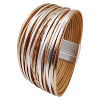Leather Cord Bracelet, fashion jewelry & multilayer & for woman, more colors for choice, nickel, lead & cadmium free, Sold By PC