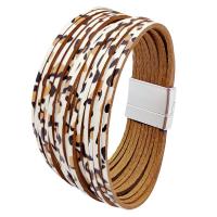 Leather Bracelet with Magnet fashion jewelry & multilayer & for woman nickel lead & cadmium free Length Approx 8.07 Inch Sold By PC
