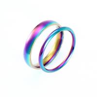 Pár ujj gyűrűk, 304 rozsdamentes acél, divat ékszerek & egynemű & különböző méretű a választás, sokszínű, Által értékesített PC