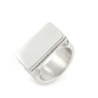 Titanium Steel Finger Ring, Vacuum Ion Plating, different size for choice & for man, original color, Sold By PC
