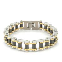 Titanium Steel Bracelet & Bangle, Vacuum Ion Plating, fashion jewelry & for man, 225mm, Sold By PC