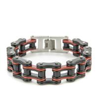 Titanium Steel Bracelet & Bangle, Vacuum Ion Plating, fashion jewelry & for man, more colors for choice, 225mm, Sold By PC
