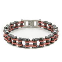 Bracelet d'acier titane, bijoux de mode & pour homme, plus de couleurs à choisir, 220mm, Vendu par PC