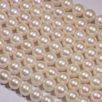 Perles de nacre rondes de culture d'eau douce, perle d'eau douce cultivée, DIY & pour femme, blanc, 10-11mm, Vendu par Environ 15.7 pouce brin