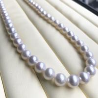 Cultured Round Freshwater Pearl Beads DIY & for woman white Sold Per Approx 15 Inch Strand