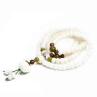 Edelstein Armbänder, Weiß Bodhi Wurzel, mit Harz, mehrschichtig & unisex, keine, 6x8mm, 108PCs/Strang, verkauft von Strang