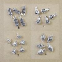 Zinc Alloy Pendants silver color plated DIY nickel lead & cadmium free Sold By Bag