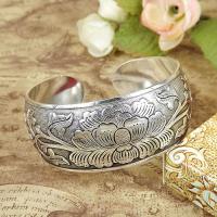 Zinc Alloy Cuff Bangle silver color plated fashion jewelry & folk style & for woman nickel lead & cadmium free Inner Approx 59mm Sold By PC