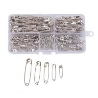 Iron Paper Clip, with Plastic Box, platinum color plated, DIY, nickel, lead & cadmium free, 70x130x23mm, Approx 220PCs/Box, Sold By Box
