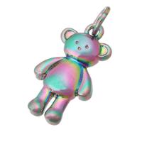 Brass Pendant Bear colorful plated fashion jewelry & for woman multi-colored Approx 3mm Sold By Lot