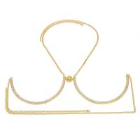 Zinc Alloy Body Chain Round plated fashion jewelry & for woman & with rhinestone Sold By PC