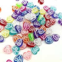 Akril nakit Beads, Srce, možete DIY, miješana boja, 12x12mm, Približno 50računala/Torba, Prodano By Torba