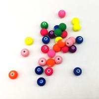 Frosted akryl perler, Runde, malede, du kan DIY, flere farver til valg, 8mm, Ca. 100pc'er/Bag, Solgt af Bag