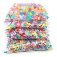 Jelly Style Ακρυλικές Χάντρες, Ακρυλικό, Γύρος, DIY & διαφορετικό μέγεθος για την επιλογή, περισσότερα χρώματα για την επιλογή, Περίπου 100PCs/τσάντα, Sold Με τσάντα
