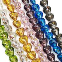 Perles murano faites à la main , chalumeau, coeur, DIY, plus de couleurs à choisir, 15x15mm, Environ 100PC/sac, Vendu par sac