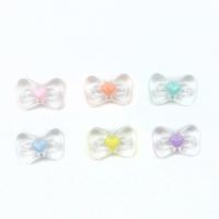 Bead in Bead Acrylic Beads, Bowknot, DIY & enamel, more colors for choice, 16x10x6mm, Approx 100PCs/Bag, Sold By Bag