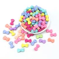 Perles acrylique de couleur unie, Noeud papillon, DIY, plus de couleurs à choisir, 18x10x7mm, Environ 50PC/sac, Vendu par sac