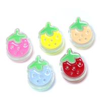 Transparente Acryl-Perlen, Acryl, Erdbeere, DIY & Emaille, keine, 12x22x9mm, ca. 100PCs/Tasche, verkauft von Tasche