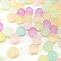 Perles acryliques dépolies, Acrylique, Rond, DIY & givré, couleurs mélangées, 10mm, Environ 30PC/sac, Vendu par sac
