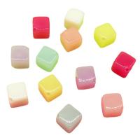 Jelly Style Ακρυλικές Χάντρες, Ακρυλικό, Πλατεία, DIY, περισσότερα χρώματα για την επιλογή, 10mm, Περίπου 50PCs/τσάντα, Sold Με τσάντα