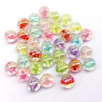 collier en perle acrylique , Rond, DIY, couleurs mélangées, 10mm, Environ 50PC/sac, Vendu par sac