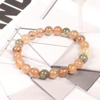 Quartz Bracelets, Rutilated Quartz, Round, elastic & for woman, mixed colors, 9mm, Length:7.1 Inch, Sold By PC