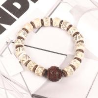Fashion Bracelet & Bangle Jewelry Ox Bone with Red Sandalwood Willow fashion jewelry & Unisex Length 7.1 Inch Sold By PC