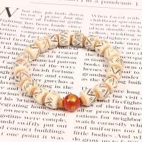 Fashion Bracelet & Bangle Jewelry, Ox Bone, with Red Agate, fashion jewelry & Unisex, 6x10mm, Length:7.1 Inch, Sold By PC