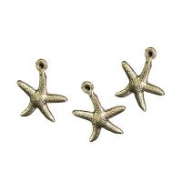 Zinc Alloy Pendants Starfish antique silver color plated DIY nickel lead & cadmium free Sold By PC