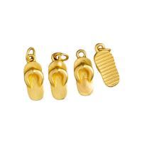 lega in zinco pendente, Pantofola, placcato color oro, DIY, dorato, assenza di nichel,piombo&cadmio, 17x6.80x5.10mm, Venduto da PC
