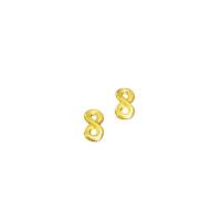 Conectores de Aleación de Zinc, Número 8, chapado en color dorado, Bricolaje & diverso tamaño para la opción, dorado, libre de níquel, plomo & cadmio, Vendido por UD