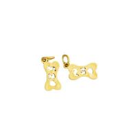 Zinc Alloy Pendant Dog Bone gold color plated DIY golden nickel lead & cadmium free Sold By PC